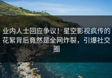 业内人士回应争议！星空影视疯传的花絮背后竟然是全网炸裂，引爆社交圈