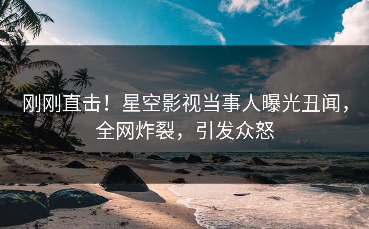 刚刚直击！星空影视当事人曝光丑闻，全网炸裂，引发众怒
